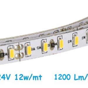 Strip LED 24V 2835 120 Led/mt 12w/mt Luce Natura